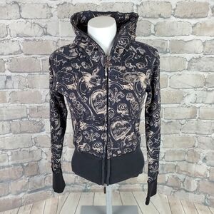 Red by Marc Ecko Hoodie Black Beige Size Medium